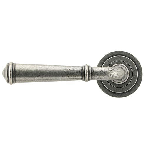 From The Anvil - Lever on Rose Set (Art Deco) - Unsprung - Pewter Patina - 49978 - Choice Handles