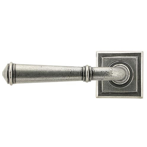 From The Anvil - Lever on Rose Set (Square) - Unsprung - Pewter Patina - 49980 - Choice Handles