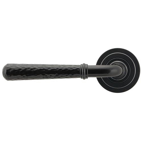 From The Anvil - Newbury Lever on Rose Set (Art Deco) - Unsprung - Black - 49982 - Choice Handles