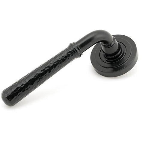 From The Anvil - Newbury Lever on Rose Set (Art Deco) - Unsprung - Black - 49982 - Choice Handles