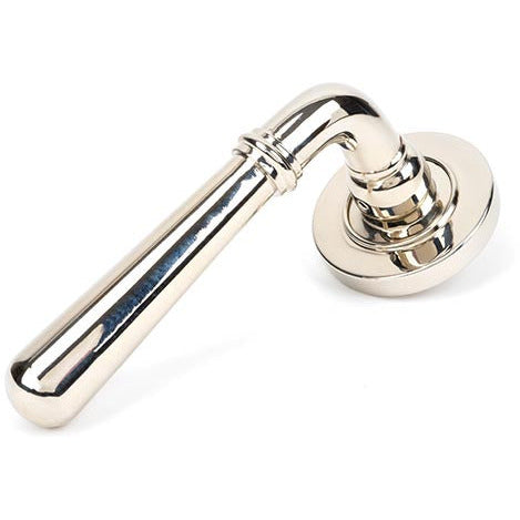 From The Anvil - Nickel Newbury Lever on Rose Set (Plain) - Unsprung - Polished Nickel - 50025 - Choice Handles