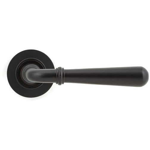 From The Anvil - Newbury Lever on Rose Set (Plain) - Unsprung - Aged Bronze - 50029 - Choice Handles