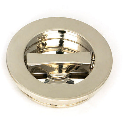 From The Anvil - 60mm Plain Round Pull - Privacy Set - Polished Nickel - 50166 - Choice Handles