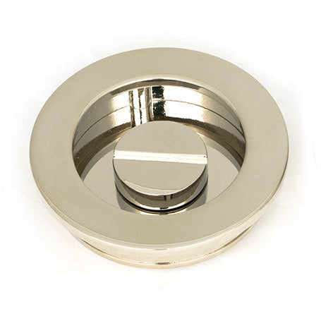 From The Anvil - 60mm Plain Round Pull - Privacy Set - Polished Nickel - 50166 - Choice Handles