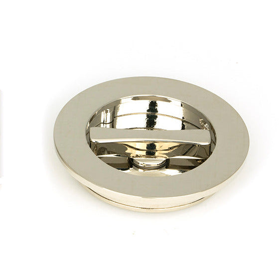 From The Anvil - 75mm Plain Round Pull - Privacy Set - Polished Nickel - 50167 - Choice Handles