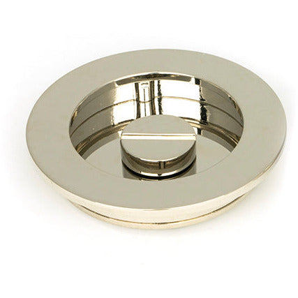 From The Anvil - 75mm Plain Round Pull - Privacy Set - Polished Nickel - 50167 - Choice Handles