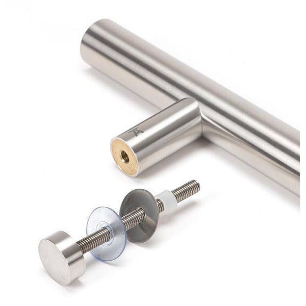 From The Anvil - 0.9m T Bar Handle Bolt Fix 32mm Diameter - Satin Marine SS (316) - 50228 - Choice Handles