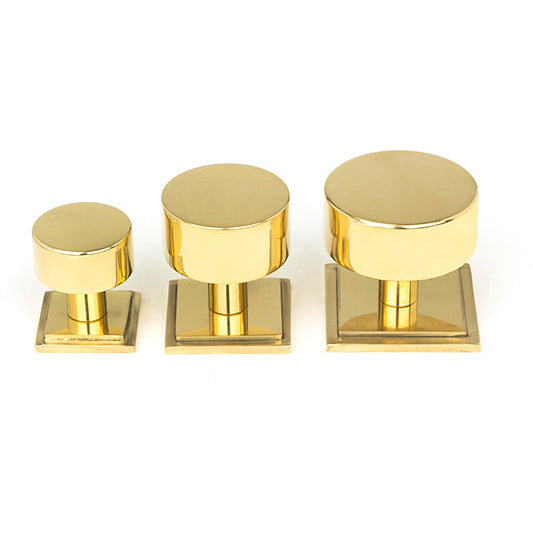 From The Anvil - Kelso Cabinet Knob - 38mm (Square) - Polished Brass - 50300 - Choice Handles
