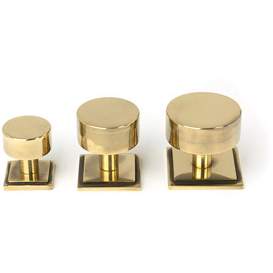 From The Anvil - Kelso Cabinet Knob - 25mm (Square) - Aged Brass - 50306 - Choice Handles