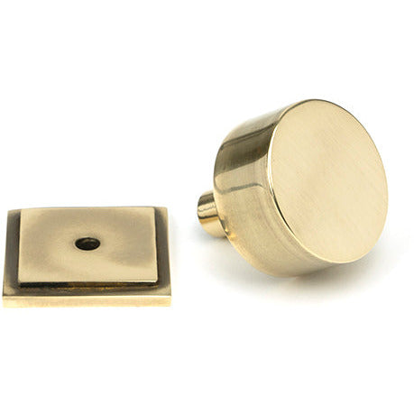 From The Anvil - Kelso Cabinet Knob - 32mm (Square) - Aged Brass - 50309 - Choice Handles
