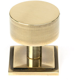 From The Anvil - Kelso Cabinet Knob - 32mm (Square) - Aged Brass - 50309 - Choice Handles