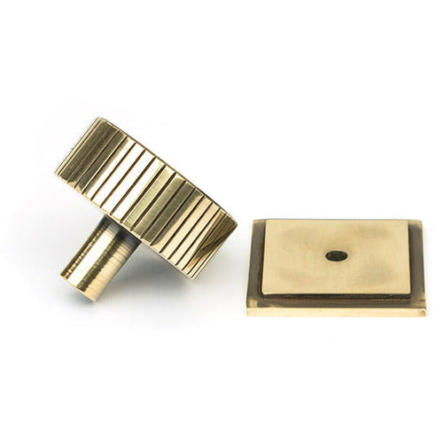 From The Anvil - Judd Cabinet Knob - 38mm (Square) - Aged Brass - 50385 - Choice Handles
