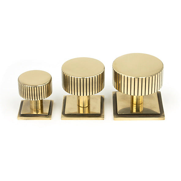 From The Anvil - Judd Cabinet Knob - 38mm (Square) - Aged Brass - 50385 - Choice Handles