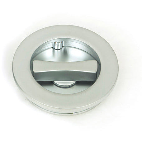 From The Anvil - 60mm Plain Round Pull - Privacy Set - Satin Chrome - 50650 - Choice Handles