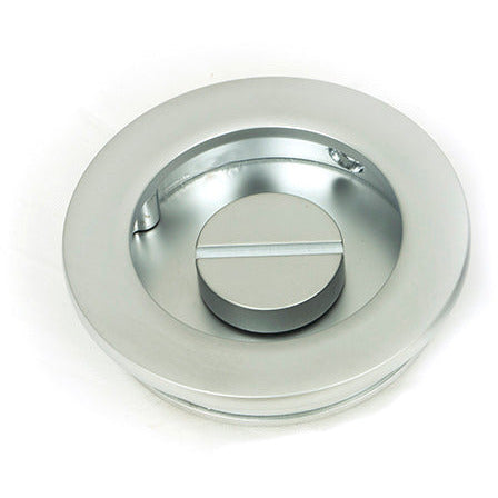 From The Anvil - 60mm Plain Round Pull - Privacy Set - Satin Chrome - 50650 - Choice Handles