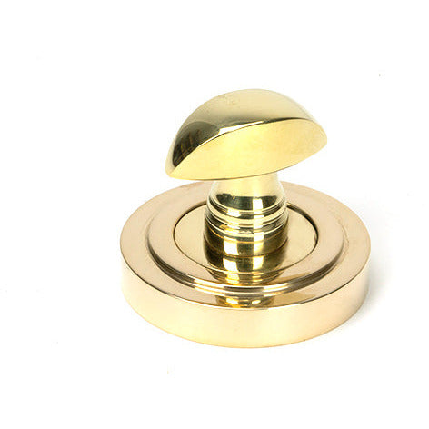 From The Anvil - Round Thumbturn Set (Art Deco) - Polished Brass - 50751 - Choice Handles