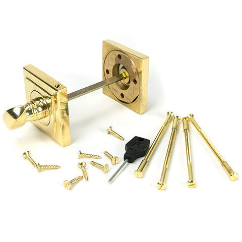 From The Anvil - Round Thumbturn Set (Square) - Polished Brass - 50753 - Choice Handles