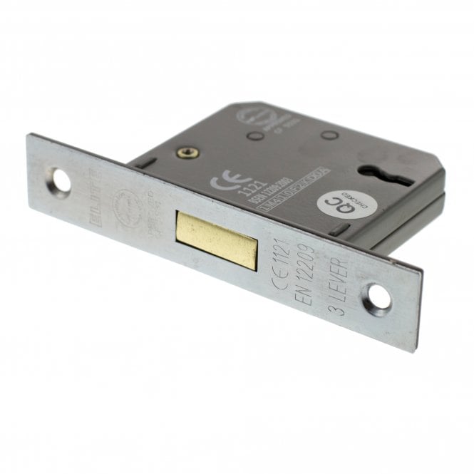 Atlantic 3 Lever Key Deadlock [CE] 2.5" 63mm - Satin Chrome - ALKDEAD3LK25SC - Choice Handles