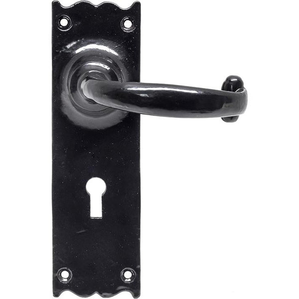 From The Anvil - Cottage Lever Lock Set - Black - 73106 - Choice Handles