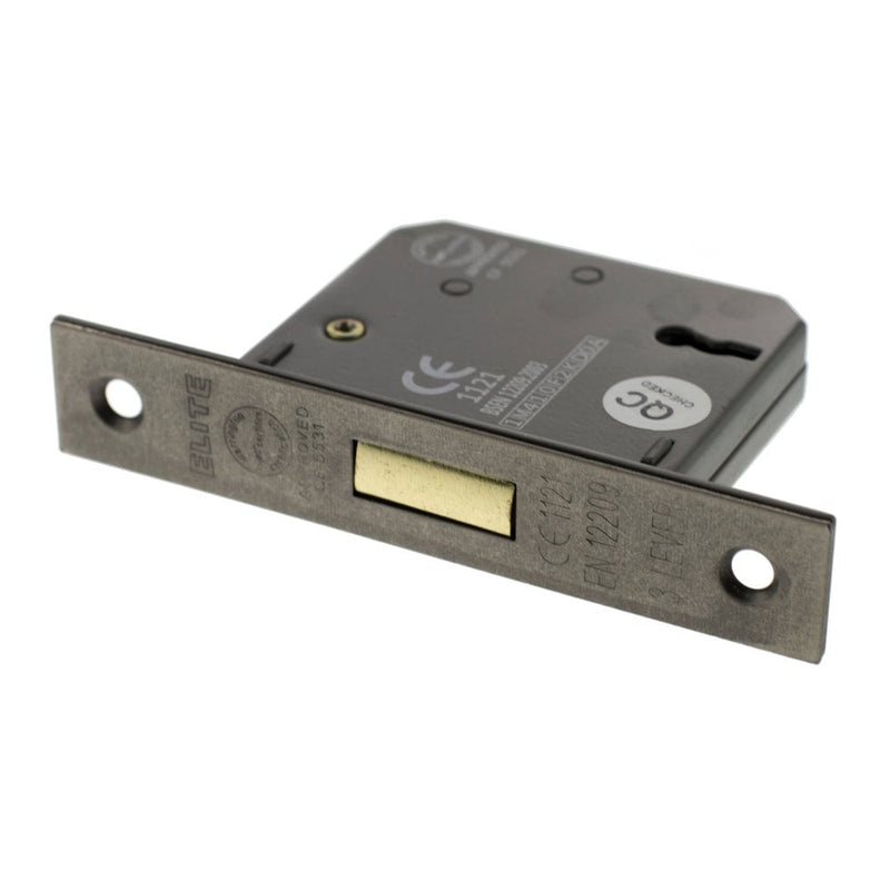 Atlantic 3 Lever Key Deadlock [CE] 3" 76mm - Distressed Silver - ALKDEAD3LK3DS - Choice Handles