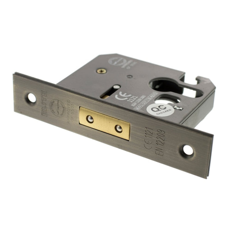 Atlantic Euro Deadlock [CE] 2.5" 63mm - Matt Antique Brass - ALKDEADE25MAB - Choice Handles