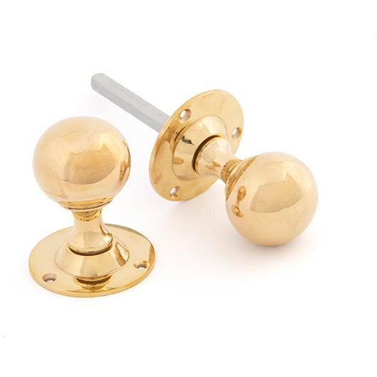 From The Anvil - Ball Mortice Knob Set - Polished Brass - 83630 - Choice Handles