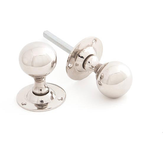 From The Anvil - Ball Mortice Knob Set - Polished Nickel - 83632 - Choice Handles