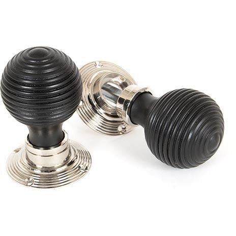 From The Anvil - Beehive Mortice/Rim Knob Set - Ebony - 83634 - Choice Handles