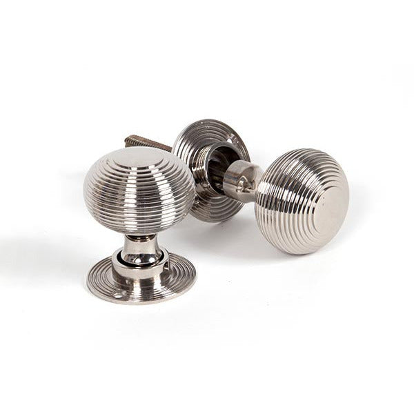 From The Anvil - Beehive Mortice/Rim Knob Set - Polished Nickel - 83636 - Choice Handles