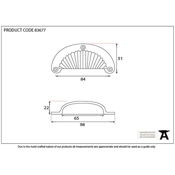 From The Anvil - " Flower Drawer Pull - Black - 83677 - Choice Handles