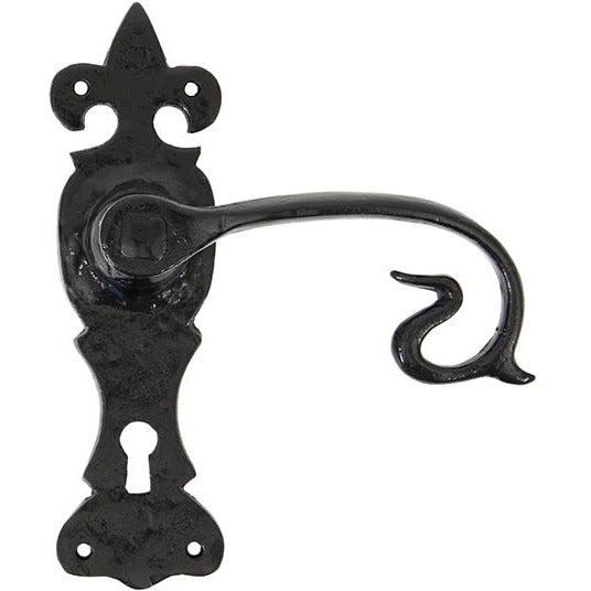 From The Anvil - Curly Lever Lock Set - Black - 83693 - Choice Handles