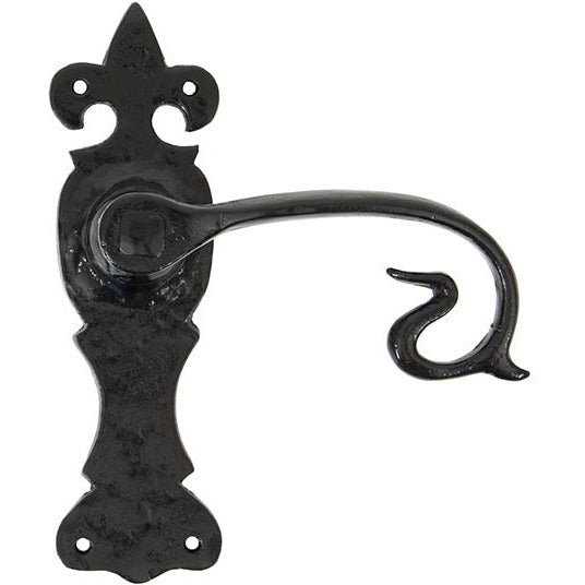 From The Anvil - Curly Lever Latch Set - Black - 83694 - Choice Handles