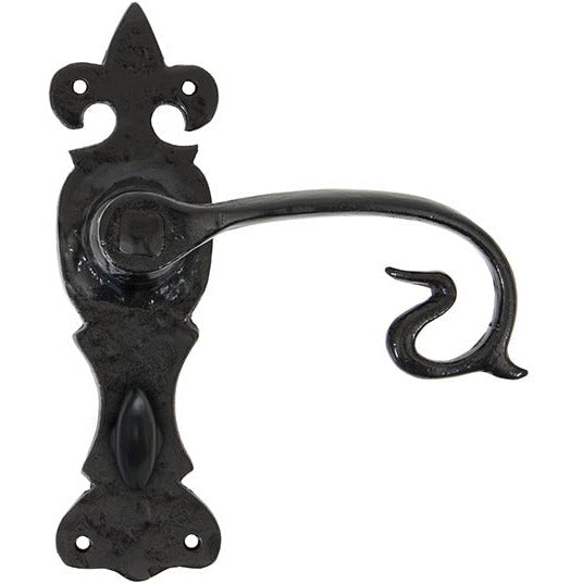 From The Anvil - Curly Lever Bathroom Set - Black - 83695 - Choice Handles