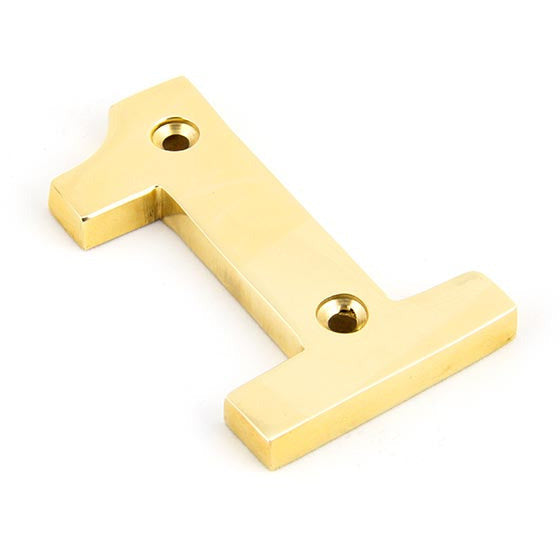 From The Anvil - Numeral 1 - Polished Brass - 83711 - Choice Handles