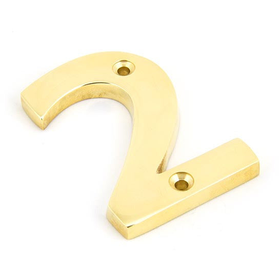 From The Anvil - Numeral 2 - Polished Brass - 83712 - Choice Handles