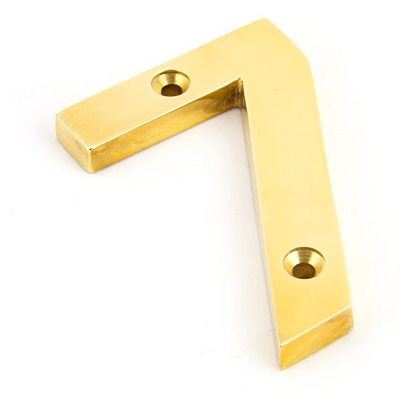 From The Anvil - Numeral 7 - Polished Brass - 83717 - Choice Handles