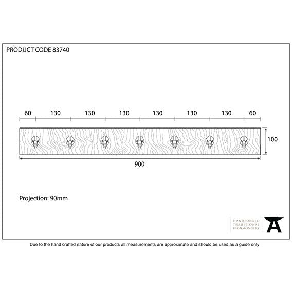 From The Anvil - Stable Coat Rack - Natural Smooth - 83740 - Choice Handles