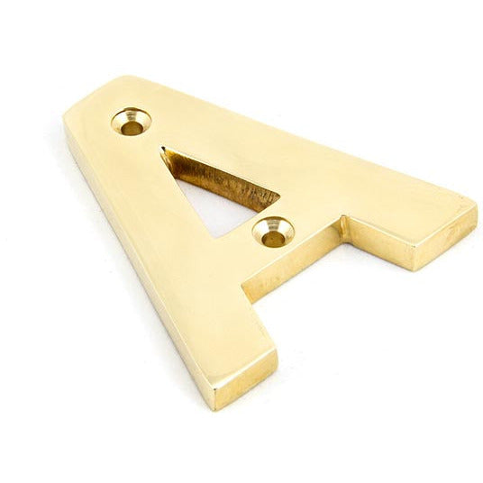 From The Anvil - Letter A - Polished Brass - 83801A - Choice Handles