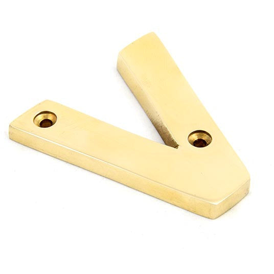 From The Anvil - Letter V - Polished Brass - 83801V - Choice Handles