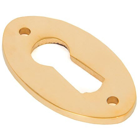 From The Anvil - Oval Escutcheon - Polished Brass - 83812 - Choice Handles