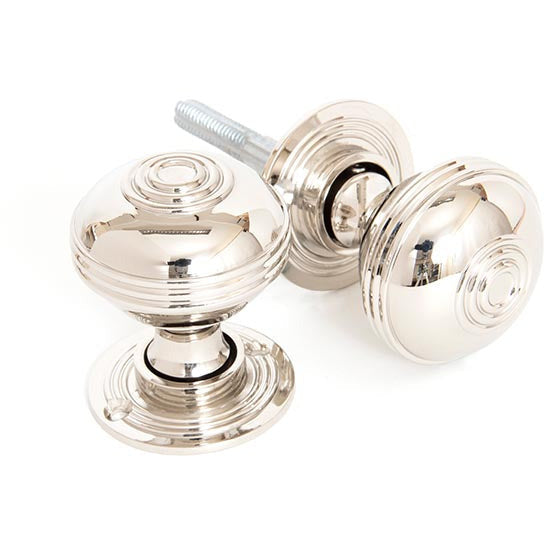 From The Anvil - 50mm Prestbury Mortice/Rim Knob Set - Polished Nickel - 83855 - Choice Handles