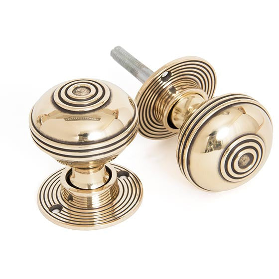 From The Anvil - Prestbury Mortice/Rim Knob Set - Aged Brass - 83857 - Choice Handles