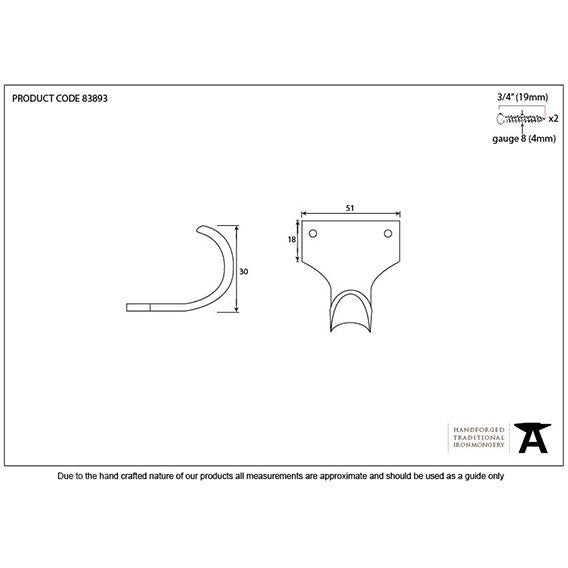 From The Anvil - Sash Lift - Polished Brass - 83893 - Choice Handles