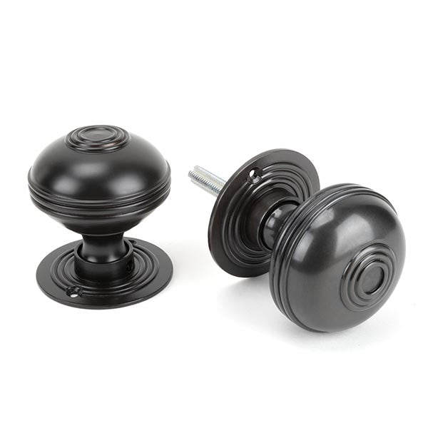 From The Anvil - 63mm Prestbury Mortice/Rim Knob Set - Aged Bronze - 83946 - Choice Handles