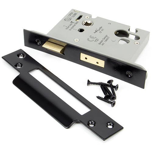 From The Anvil - 3" Euro Profile Sash Lock - Black - 90056 - Choice Handles