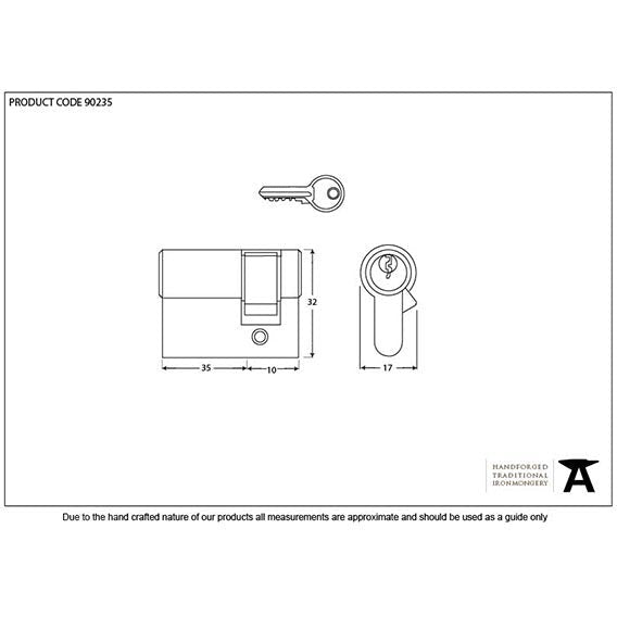 From The Anvil - 35/10 6pin Single Cylinder - Black - 90235 - Choice Handles