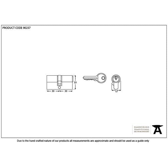 From The Anvil - 30/30 6pin Euro Cylinder KA - Black - 90237 - Choice Handles