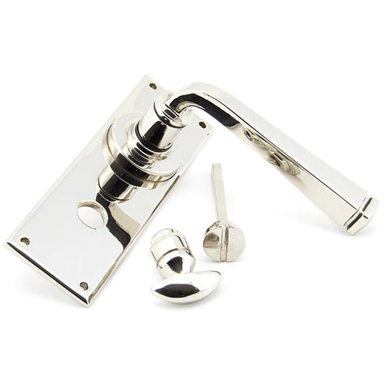 From The Anvil - Avon Lever Bathroom Set - Polished Nickel - 90368 - Choice Handles