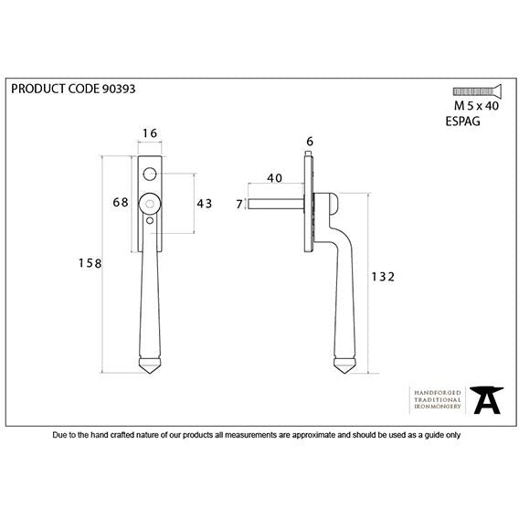 From The Anvil - Avon Espag - Black - 90393 - Choice Handles