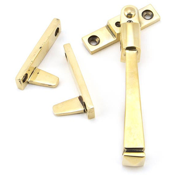 From The Anvil - Night-Vent Locking Avon Fastener - Aged Brass - 90411 - Choice Handles